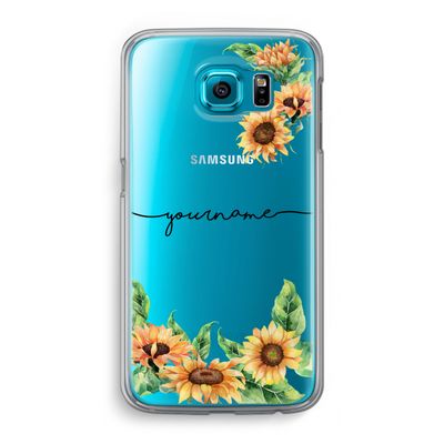 Zonnebloemen: Samsung Galaxy S6 Transparant Hoesje