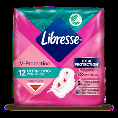 Libresse V-Protection Ultra Long+ Wings Maandverband
