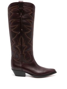 Buttero bottes à détails de coutures style Flee Western - Violet