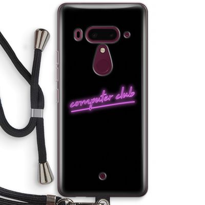 Vice Black: HTC U12+ Transparant Hoesje met koord