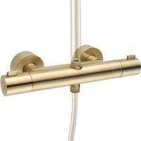 Ben Lavion Reno douche thermostaatkraan t.b.v. Ben Lavion regendoucheset geborsteld messing pvd-coating