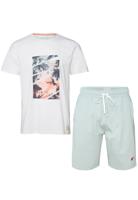 Phil & Co Phil & Co Heren Shortama Korte Pyjama Katoen Wit - thumbnail