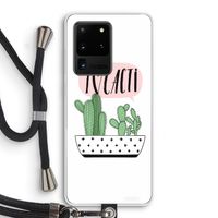 I love cacti: Samsung Galaxy S20 Ultra Transparant Hoesje met koord
