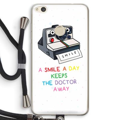 Smile: Huawei Ascend P8 Lite (2017) Transparant Hoesje met koord