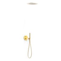 Regendouche set Tres Study | Inbouw | Mengkraan | 2-weg | Rond | 24k Goud glans