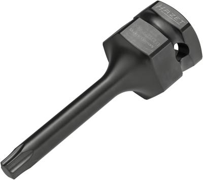 HAZET Krachtdopsleutelbit 995S6-T40LG · 1/2 inch (12,5 mm) vierkant hol, 24 mm buitenzeskant · Binnen-TORX®-profiel · SW T40