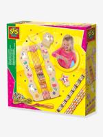 Set voor het weven van armbanden met glazen kralen, houten kader SES Creative meerkleurig