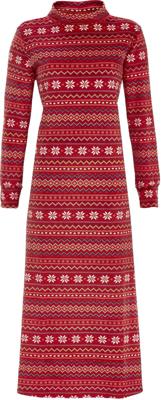 Lang velours nachthemd rood