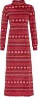 Lang velours nachthemd rood