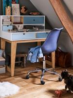 Kinderbureaustoel op wieltjes marineblauw Kinderbureaustoel op wieltjes marineblauw