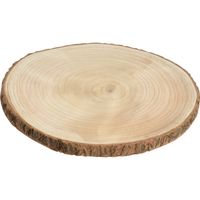 1x stuks houten decoratie boomschors boomschijven D25 cm   -