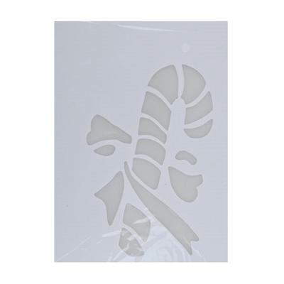 Kerst raamsjabloon zuurstok - wit - 35 cm - raamdecoratie - kerstversiering