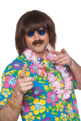 Lennon pruik met snor