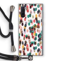 Tropical Dots: Samsung Galaxy Note 10 Transparant Hoesje met koord Tropical Dots: Samsung Galaxy Note 10 Transparant Hoesje met koord