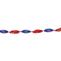 Crepe papier versiering feest slinger - rood/wit/blauw - 24 meter - feestartikelen