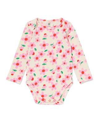 HEMA Romper met stretch bloemen roze (roze)
