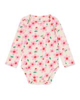 HEMA Romper met stretch bloemen roze (roze)