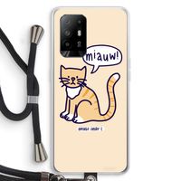 Miauw: Oppo A94 5G Transparant Hoesje met koord