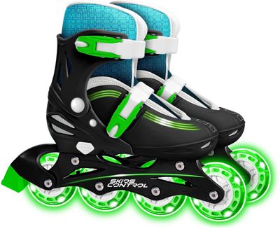 Skids Control Inline skates hardboot verstelbaar zwart maat 30-33