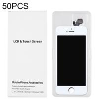 50 PCS LCD-scherm en Digitizer witte kartonnen doos verpakking voor iPhone 5