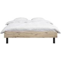 Leen Bakker - Bed Nova - Eikenkleur - 140x200 Cm - Spaanplaat - Beige