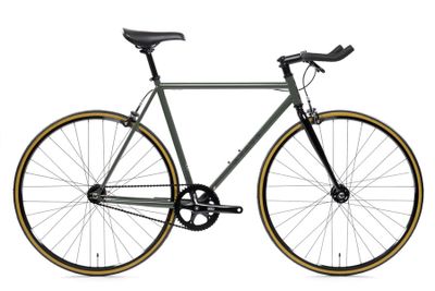 State Bicycle Co. Army Green Fixie Fiets State Bicycle Co. Army Green Fixie Fiets