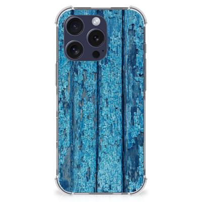 iPhone 16 Pro Max Stevig Telefoonhoesje Wood Blue iPhone 16 Pro Max Stevig Telefoonhoesje Wood Blue