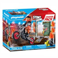 Playmobil Starter Packs - Starterpack Stuntshow motor met vuurmuur 71256 - thumbnail