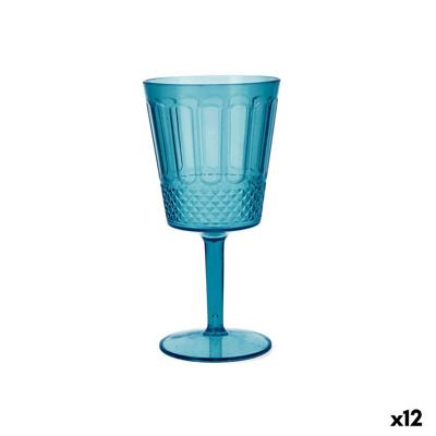 Fluitglas Quid Gaia Turkoois Plastic 350 ml (12 Stuks)