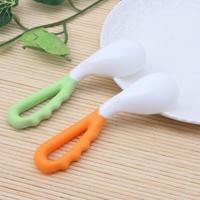 2 PC'S baby gebogen lepel eten lepel baby fopspeen voederen lepel solide leveringen gebogen lepel kinderen tafelgerei (mengen)