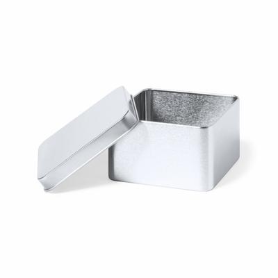 Cadeaudoosje/opberg blikje Metal - 1x - zilver - 9 x 5 cm