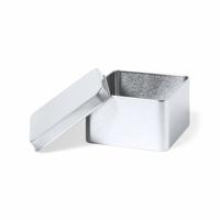 Cadeaudoosje/opberg blikje Metal - 1x - zilver - 9 x 5 cm