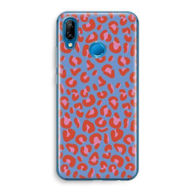 Leopard blue: Huawei P20 Lite Transparant Hoesje