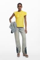 Geborduurde blouse - YELLOW - L