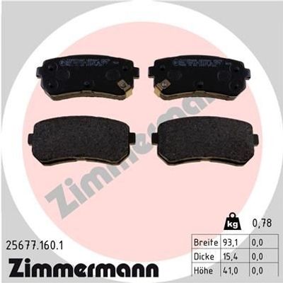 Remblokkenset, schijfrem 256771601