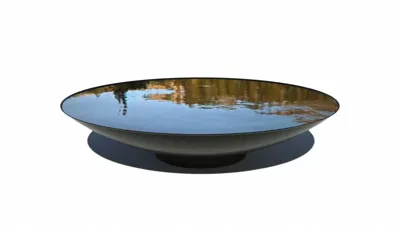 Waterschaal Gecoat Staal Antraciet Ø60cm