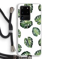 Tropische bladeren: Samsung Galaxy S20 Ultra Transparant Hoesje met koord Tropische bladeren: Samsung Galaxy S20 Ultra Transparant Hoesje met koord