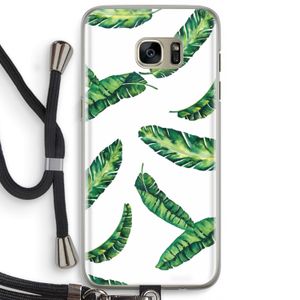 Lange bladeren: Samsung Galaxy S7 Edge Transparant Hoesje met koord