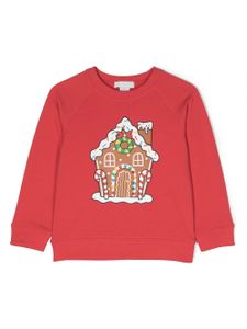 Stella McCartney Kids sweat Gingerbread House en coton biologique - Rouge