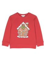 Stella McCartney Kids sweat Gingerbread House en coton biologique - Rouge - thumbnail