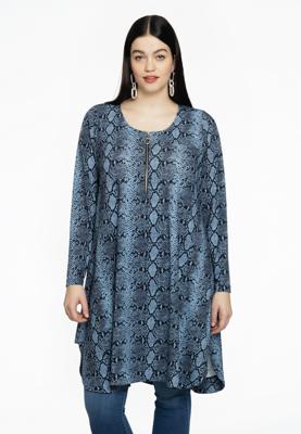 Yoek Jurk A-lijn met rits | Blauw | Maat 50/52