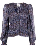 MARANT ÉTOILE blouse Nibel à fleurs imprimées - Bleu - thumbnail