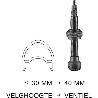 Axa Tubeless ventiel schwalbe 40mm (2 stuks)