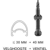 Axa Tubeless ventiel schwalbe 40mm (2 stuks)