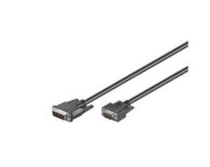 Microconnect 50990 video kabel adapter 2 m DVI-I VGA (D-Sub) Zwart