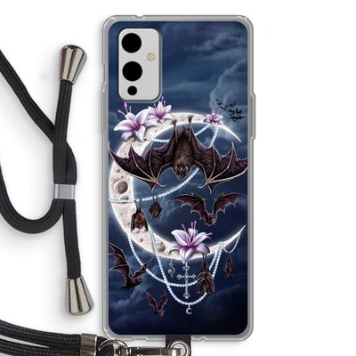 Vleermuizen Maan: OnePlus 9 Transparant Hoesje met koord