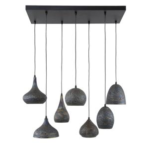 Giga Meubel - Hanglamp Zwart/Bruin - 7-Lichts - 150x100x45cm - Gewicht 9kg