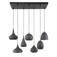 Giga Meubel - Hanglamp Zwart/Bruin - 7-Lichts - 150x100x45cm - Gewicht 9kg - thumbnail