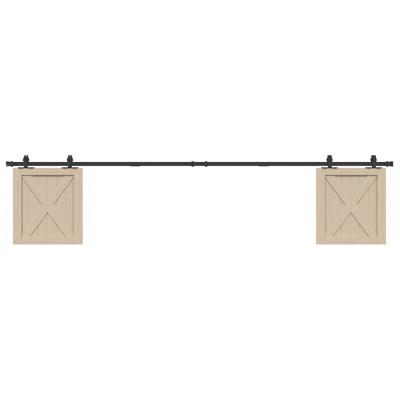 VidaXL Ophangset voor schuifdeur 244 cm koolstofstaal