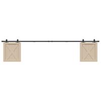 VidaXL Ophangset voor schuifdeur 244 cm koolstofstaal